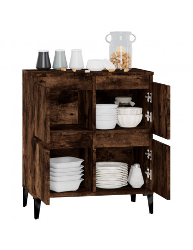 Credenza Rovere Fumo 60x35x70 cm in Legno Multistrato