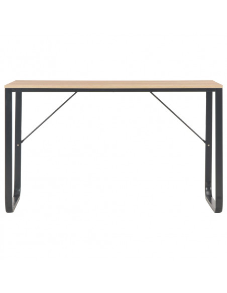 Scrivania per Computer Nera e Rovere 120x60x73 cm
