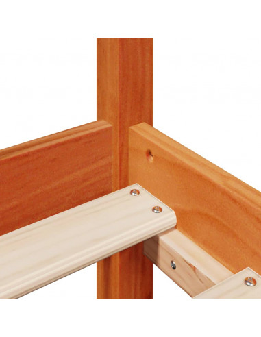 Letto senza Materasso Marrone Cera 75x190 cm in Legno di Pino