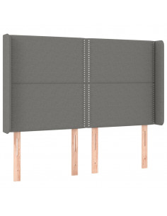 Testiera ad Orecchio GrigioScuro 147x16x118/128cm inTessuto 2