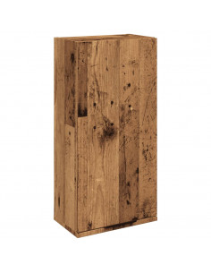Mobile da Bagno a Parete Legno Antico 32x20x67 cm 2