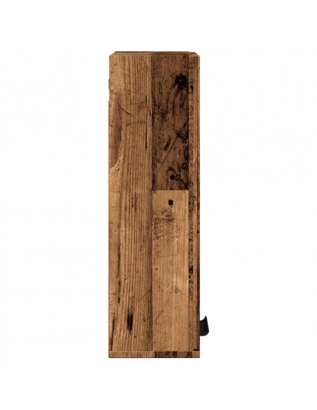Mobile da Bagno a Parete Legno Antico 32x20x67 cm