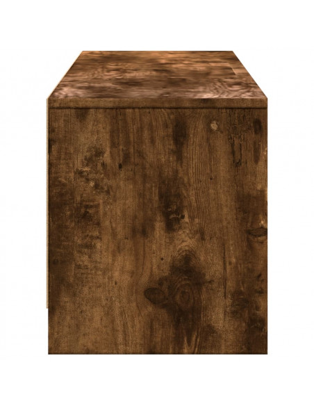 Mobile Porta TV con LED Rovere Fumo 165x34x40 cm in Truciolato