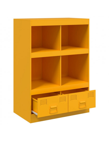 Credenza Giallo Senape 67x39x95 cm in Acciaio