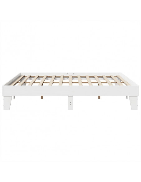 Giroletto senza Materasso Bianco 200x200 cm Legno Massello Pino