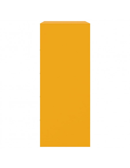 Credenza Giallo Senape 67x39x95 cm in Acciaio