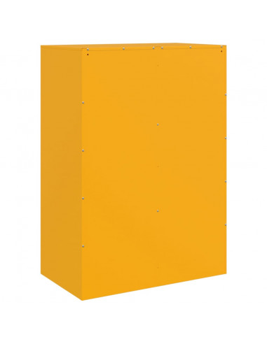 Credenza Giallo Senape 67x39x95 cm in Acciaio