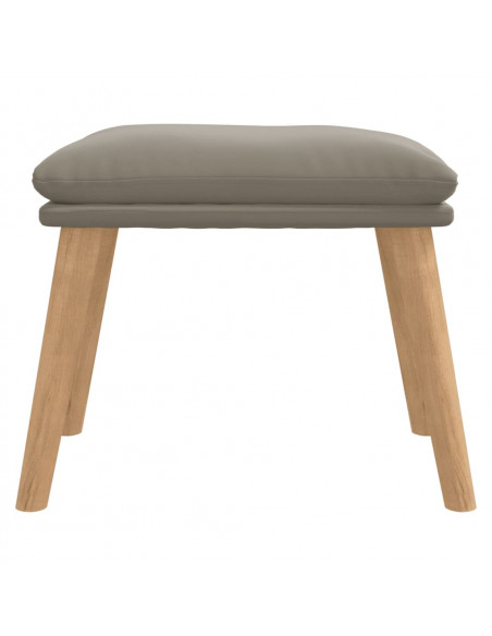 Poggiapiedi Grigio Chiaro 45x29,5x35 cm in Velluto