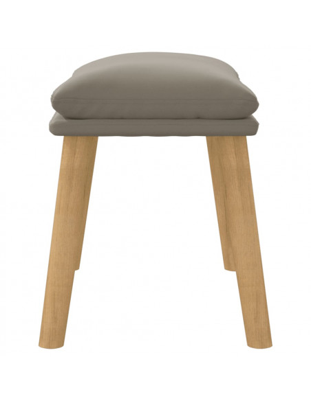 Poggiapiedi Grigio Chiaro 45x29,5x35 cm in Velluto