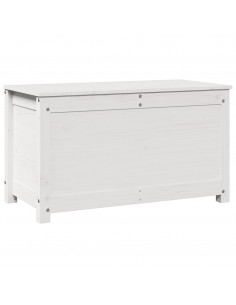 Contenitore Portaoggetti Bianco 80x40x45,5cm Massello di Pino 2