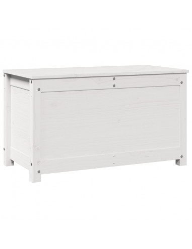 Contenitore Portaoggetti Bianco 80x40x45,5cm Massello di Pino