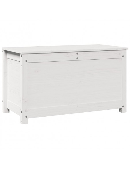 Contenitore Portaoggetti Bianco 80x40x45,5cm Massello di Pino