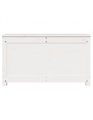 Contenitore Portaoggetti Bianco 80x40x45,5cm Massello di Pino