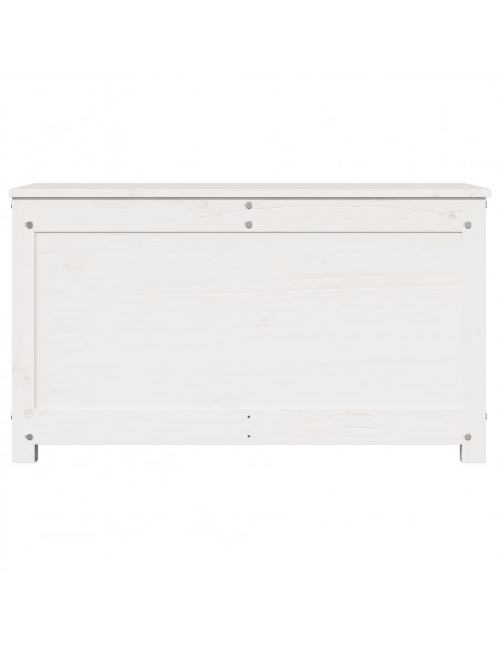 Contenitore Portaoggetti Bianco 80x40x45,5cm Massello di Pino