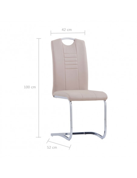 Set da Pranzo 9 pz in Similpelle Cappuccino