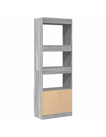 Credenza Grigio Sonoma 63x33x180 cm in Truciolato