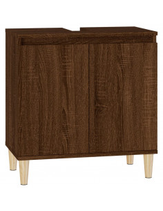 Mobile Lavabo Rovere Marrone 58x33x60 cm in Legno Multistrato 2