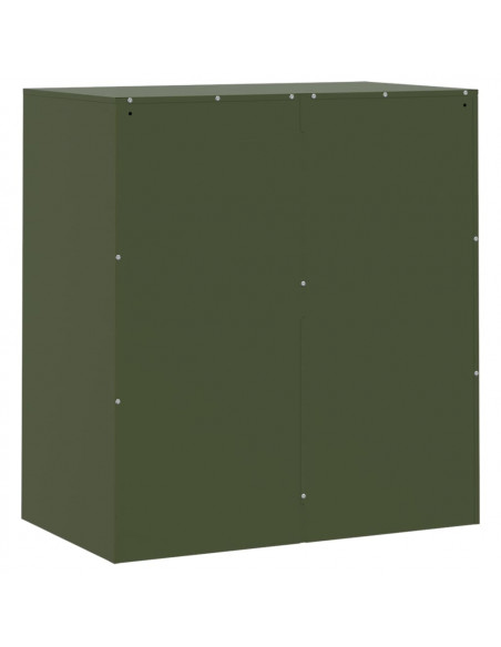 Credenza Verde Oliva 67x39x73 cm in Acciaio