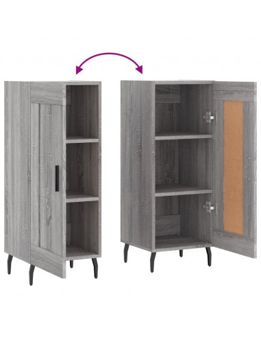 Credenza Grigio Sonoma 34,5x34x90 cm in Legno Multistrato
