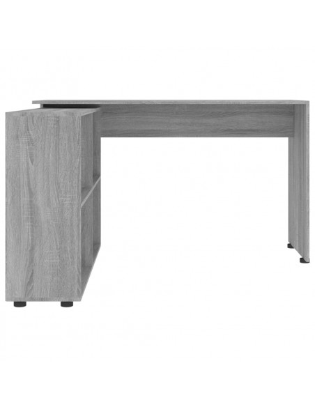 Scrivania ad Angolo Grigio Sonoma in Legno Multistrato