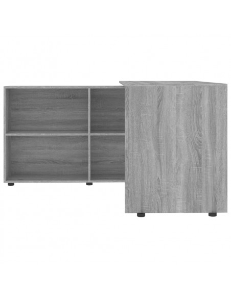 Scrivania ad Angolo Grigio Sonoma in Legno Multistrato