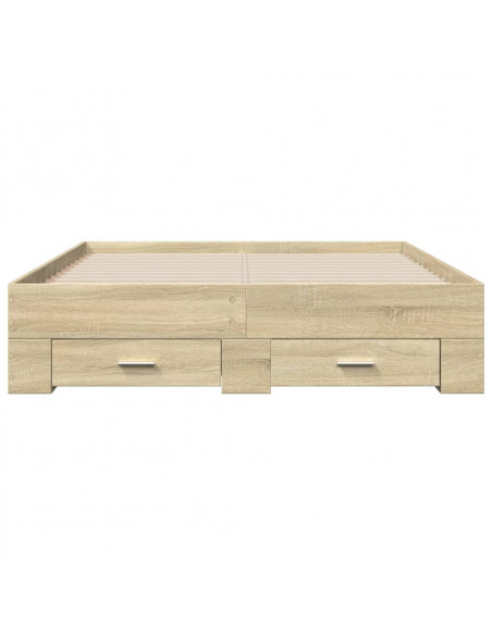 Giroletto Cassetti Rovere Sonoma 135x190 cm Legno Multistrato
