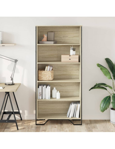 Libreria Rovere Sonoma 80x31x169 cm in Truciolato