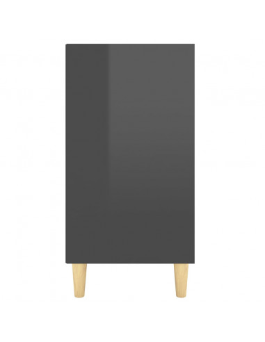 Credenza Grigio Lucido 103,5x35x70 cm in Legno Multistrato