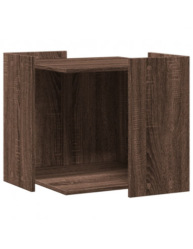 Recinto Lettiera Gatti Rovere Marrone 53x53x51 cm in Truciolato