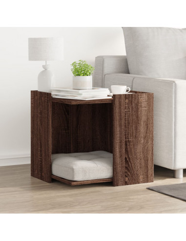 Recinto Lettiera Gatti Rovere Marrone 53x53x51 cm in Truciolato