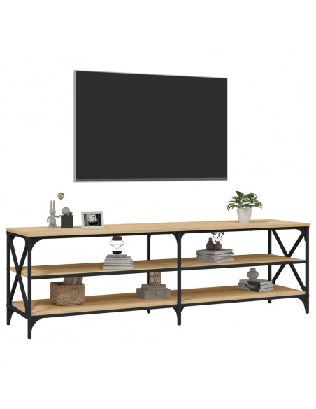 Mobile Porta TV Rovere Sonoma 160x40x50 cm in Legno Multistrato
