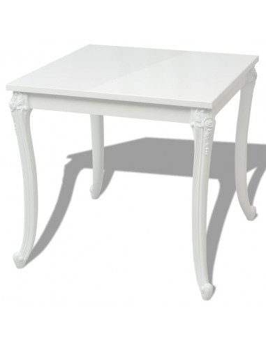 Tavolo da Pranzo 80x80x76 cm Bianco Lucido