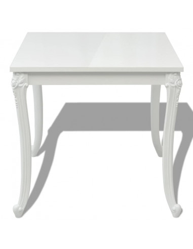 Tavolo da Pranzo 80x80x76 cm Bianco Lucido