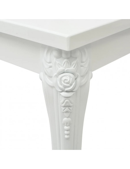 Tavolo da Pranzo 116x66x76 cm Bianco Lucido