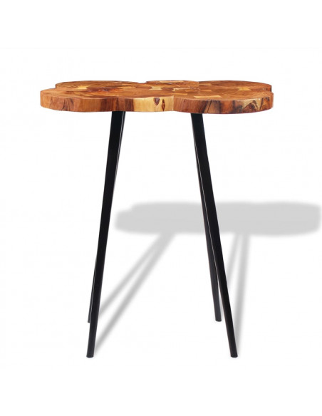 Tavolo a Tronco Legno Massello di Acacia 90x60x110 cm