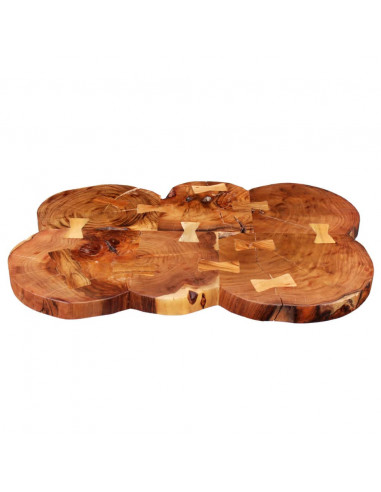 Tavolo a Tronco Legno Massello di Acacia 90x60x110 cm