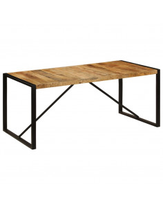 Tavolo da Pranzo in Legno Massello di Mango Grezzo 180 cm 2