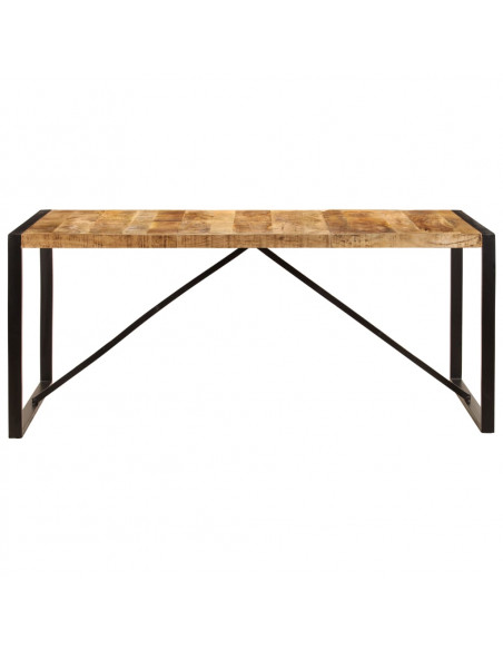 Tavolo da Pranzo in Legno Massello di Mango Grezzo 180 cm