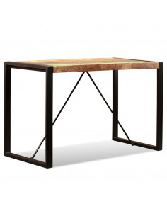 Tavolo da Pranzo in Legno Massello Anticato 120 cm 2