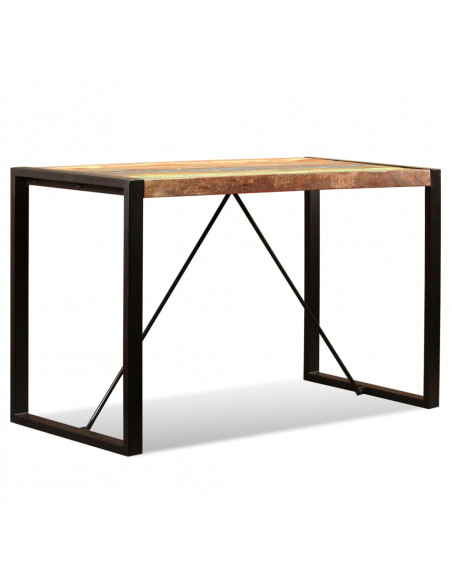 Tavolo da Pranzo in Legno Massello Anticato 120 cm