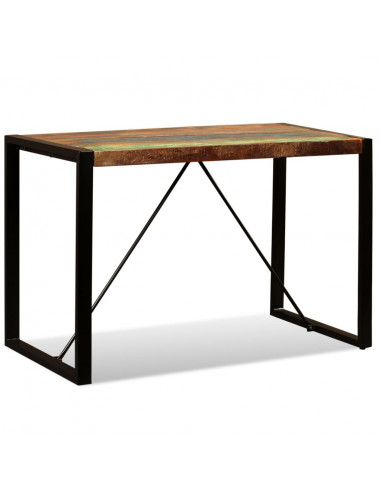 Tavolo da Pranzo in Legno Massello Anticato 120 cm