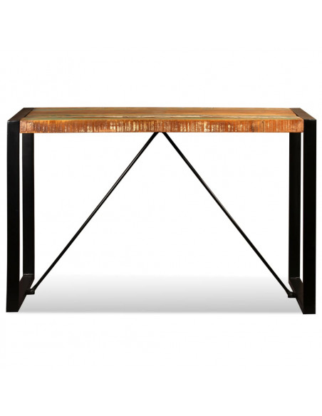 Tavolo da Pranzo in Legno Massello Anticato 120 cm