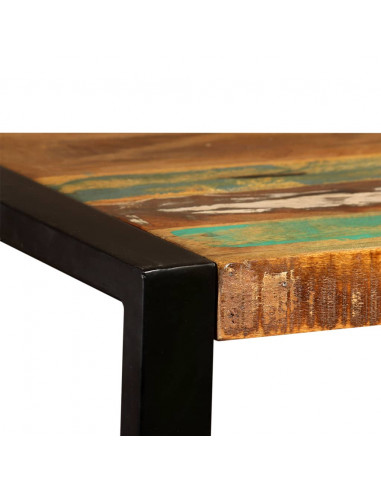 Tavolo da Pranzo in Legno Massello Anticato 120 cm