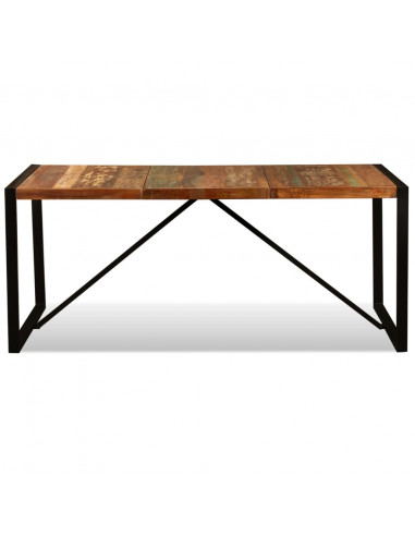 Tavolo da Pranzo in Legno Massello di Recupero 180 cm