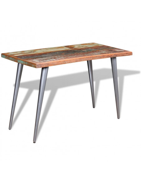 Tavolo da Pranzo in Legno Massello Anticato 120x60x76 cm