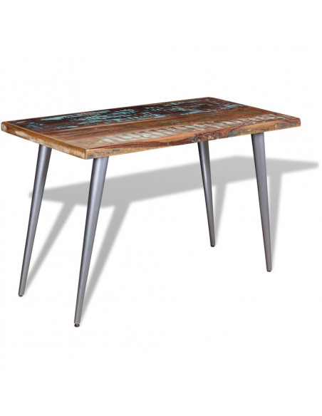 Tavolo da Pranzo in Legno Massello Anticato 120x60x76 cm