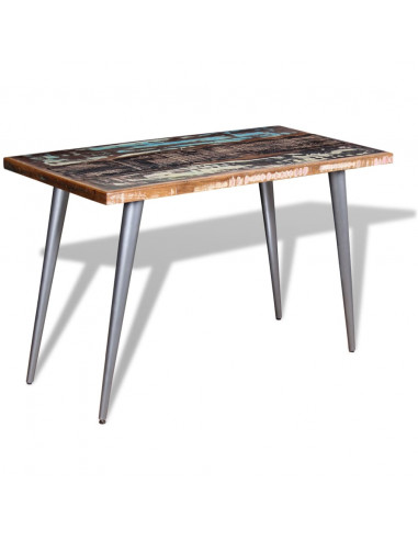 Tavolo da Pranzo in Legno Massello Anticato 120x60x76 cm