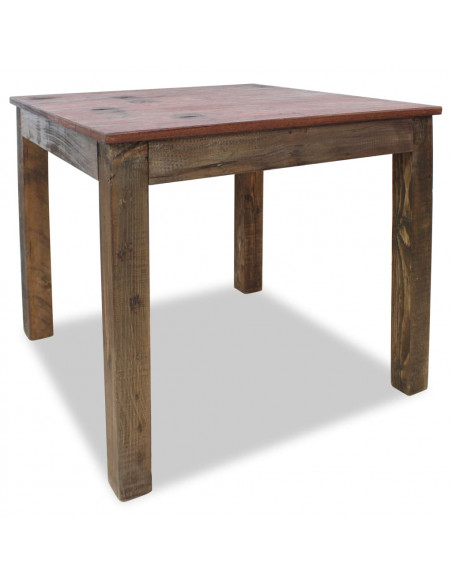 Tavolo da Pranzo in Legno Massello Anticato 82x80x76 cm