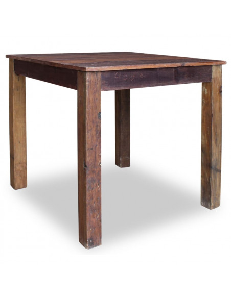 Tavolo da Pranzo in Legno Massello Anticato 82x80x76 cm