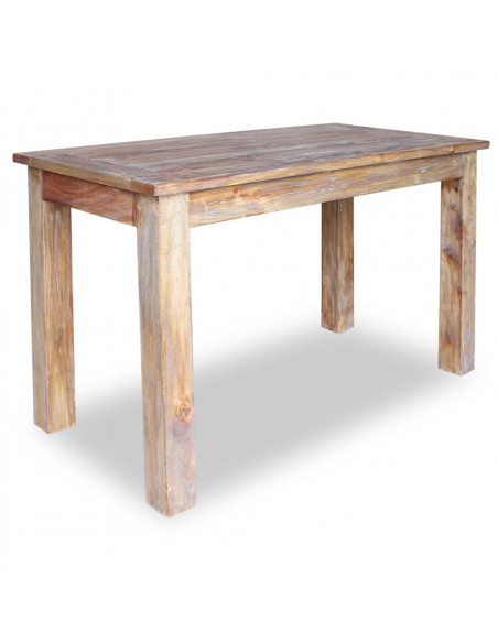 Tavolo da Pranzo in Legno Massello Anticato 120x60x77 cm